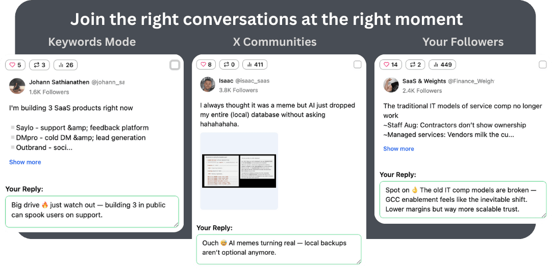 Join the right social media conversations at the right moment with smart reply and keyword monitoring.